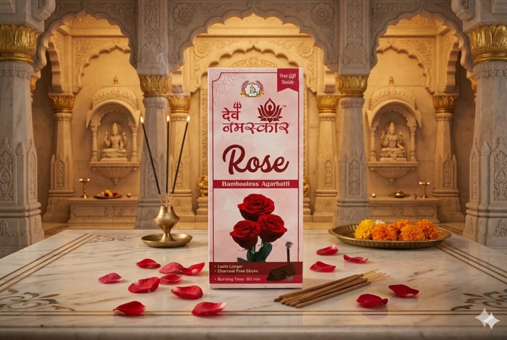 BAMBOOLESS INCENSE STICK ROSE 105 GM
