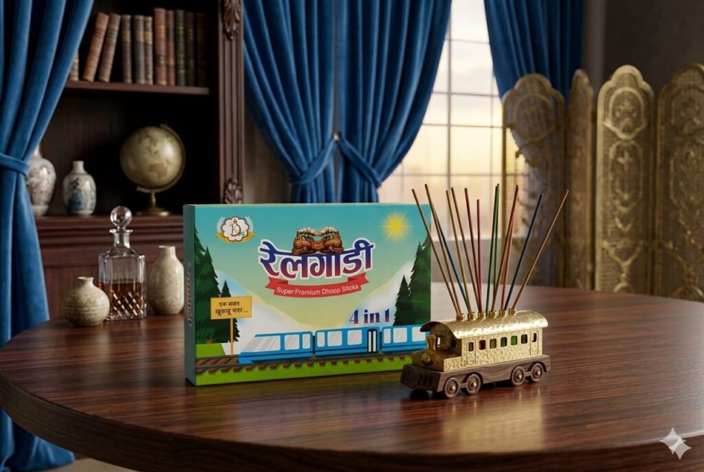 Railgadi 4 in 1 dry Dhoop 12 stick